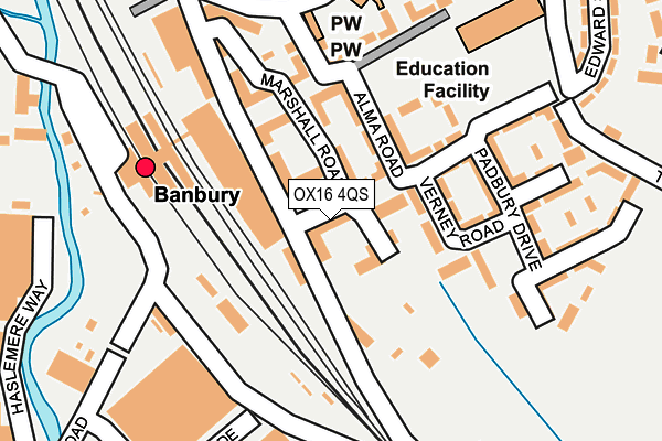 OX16 4QS map - OS OpenMap – Local (Ordnance Survey)