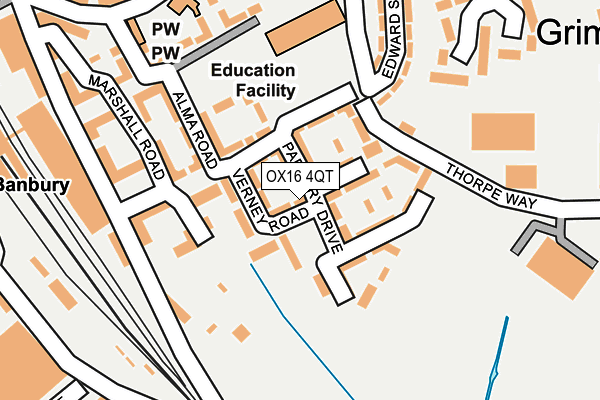 OX16 4QT map - OS OpenMap – Local (Ordnance Survey)