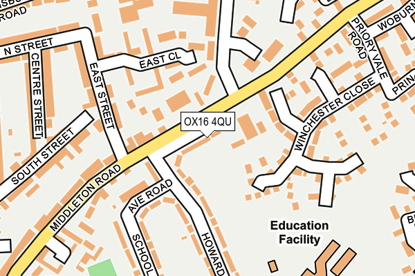 OX16 4QU map - OS OpenMap – Local (Ordnance Survey)