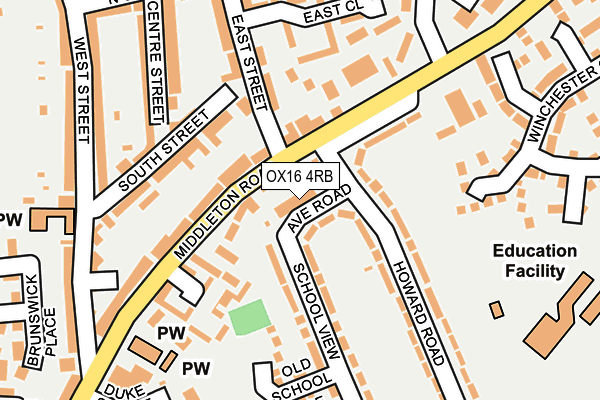 OX16 4RB map - OS OpenMap – Local (Ordnance Survey)