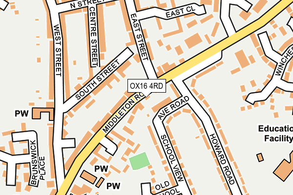 OX16 4RD map - OS OpenMap – Local (Ordnance Survey)