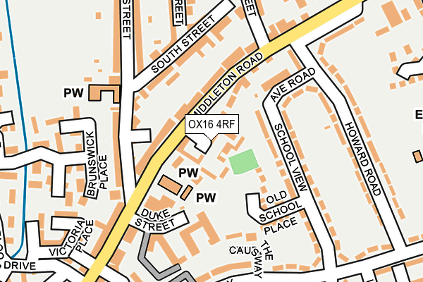 OX16 4RF map - OS OpenMap – Local (Ordnance Survey)