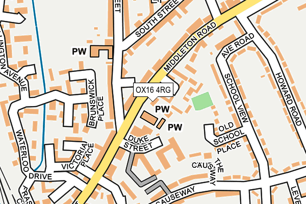 OX16 4RG map - OS OpenMap – Local (Ordnance Survey)