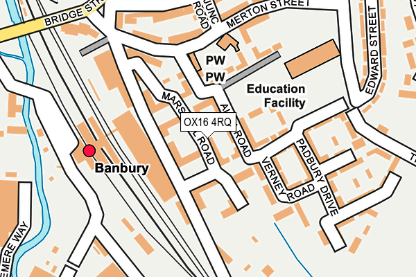 OX16 4RQ map - OS OpenMap – Local (Ordnance Survey)