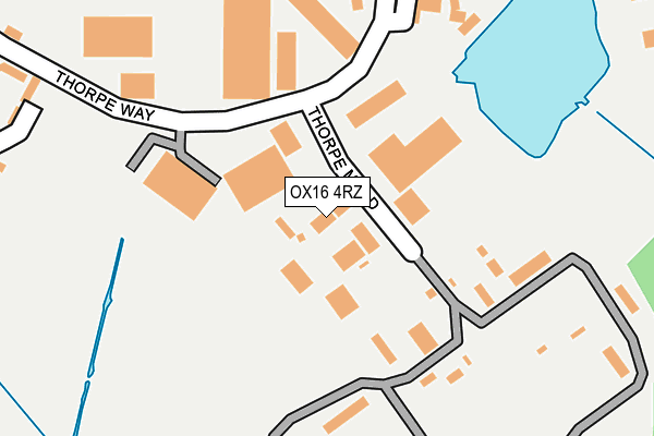 OX16 4RZ map - OS OpenMap – Local (Ordnance Survey)