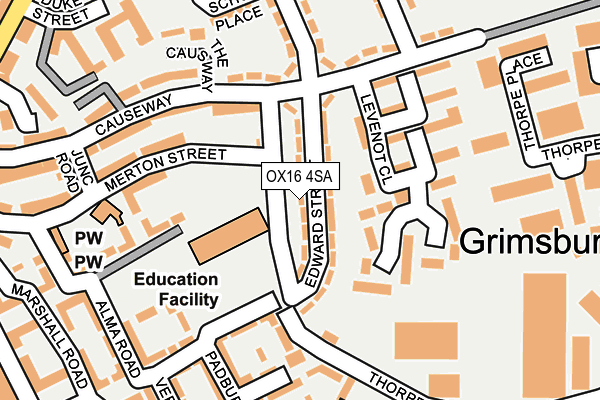 OX16 4SA map - OS OpenMap – Local (Ordnance Survey)