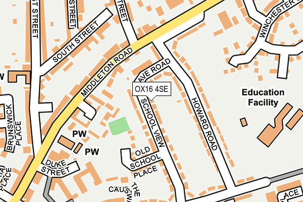 OX16 4SE map - OS OpenMap – Local (Ordnance Survey)