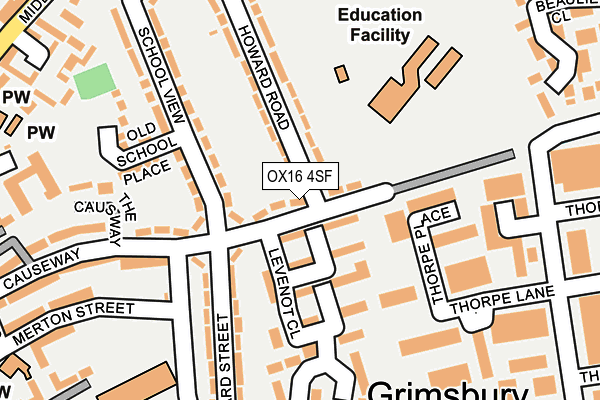 OX16 4SF map - OS OpenMap – Local (Ordnance Survey)