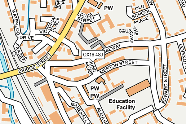 OX16 4SJ map - OS OpenMap – Local (Ordnance Survey)