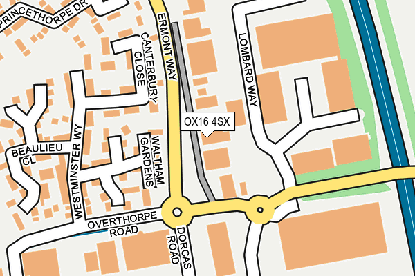 OX16 4SX map - OS OpenMap – Local (Ordnance Survey)