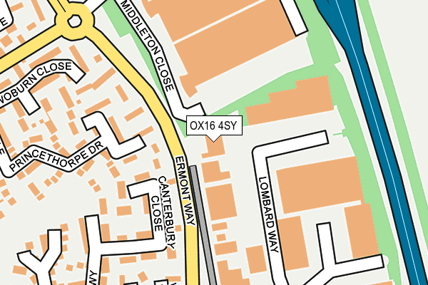 OX16 4SY map - OS OpenMap – Local (Ordnance Survey)