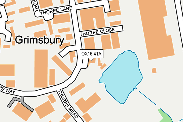 OX16 4TA map - OS OpenMap – Local (Ordnance Survey)