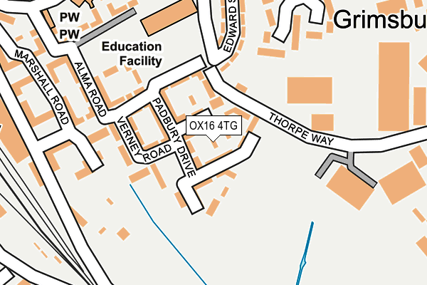 OX16 4TG map - OS OpenMap – Local (Ordnance Survey)