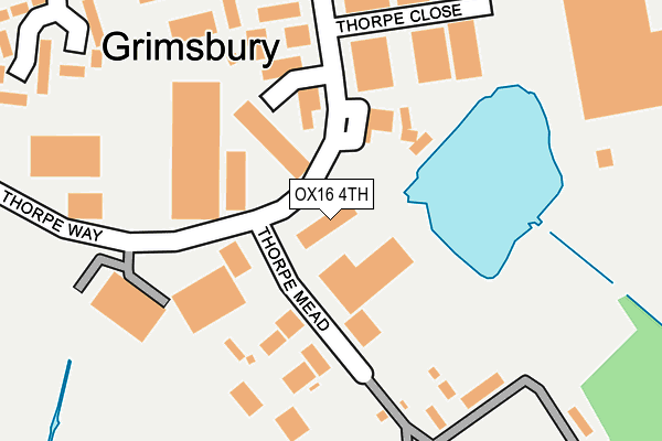 OX16 4TH map - OS OpenMap – Local (Ordnance Survey)