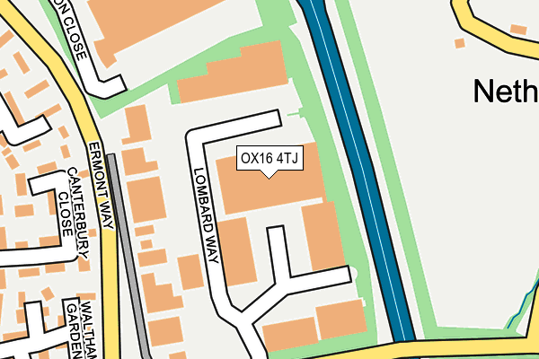 OX16 4TJ map - OS OpenMap – Local (Ordnance Survey)