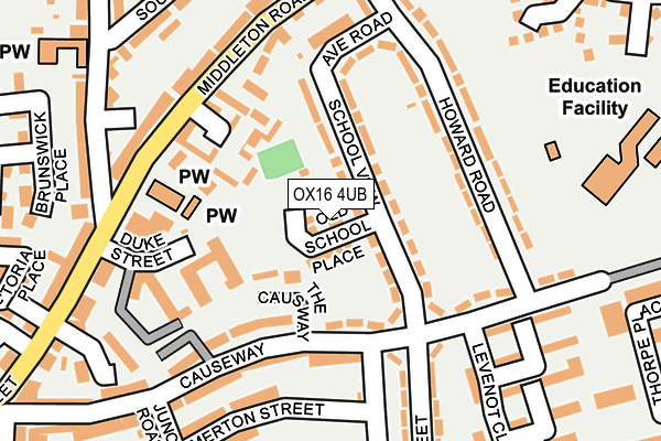 OX16 4UB map - OS OpenMap – Local (Ordnance Survey)