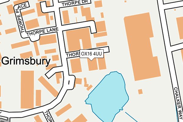 OX16 4UU map - OS OpenMap – Local (Ordnance Survey)