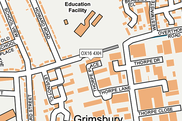 OX16 4XH map - OS OpenMap – Local (Ordnance Survey)