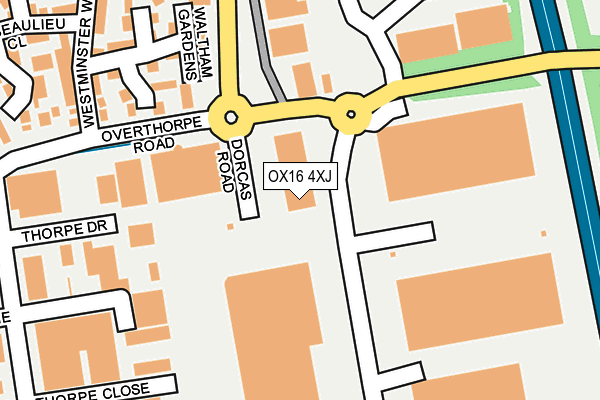 OX16 4XJ map - OS OpenMap – Local (Ordnance Survey)