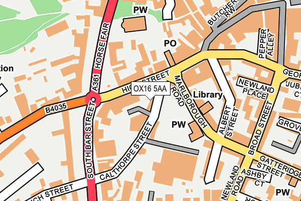 OX16 5AA map - OS OpenMap – Local (Ordnance Survey)