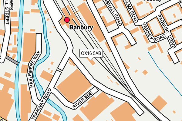 OX16 5AB map - OS OpenMap – Local (Ordnance Survey)
