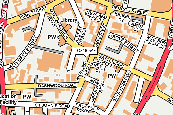 OX16 5AF map - OS OpenMap – Local (Ordnance Survey)