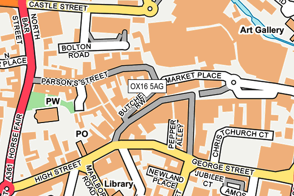 OX16 5AG map - OS OpenMap – Local (Ordnance Survey)