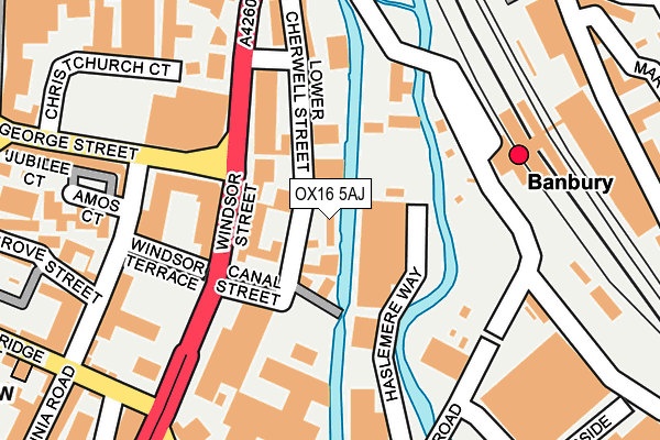 OX16 5AJ map - OS OpenMap – Local (Ordnance Survey)