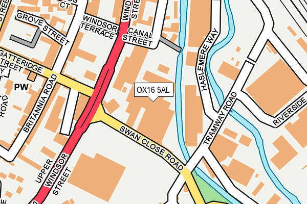 OX16 5AL map - OS OpenMap – Local (Ordnance Survey)