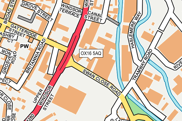 OX16 5AQ map - OS OpenMap – Local (Ordnance Survey)