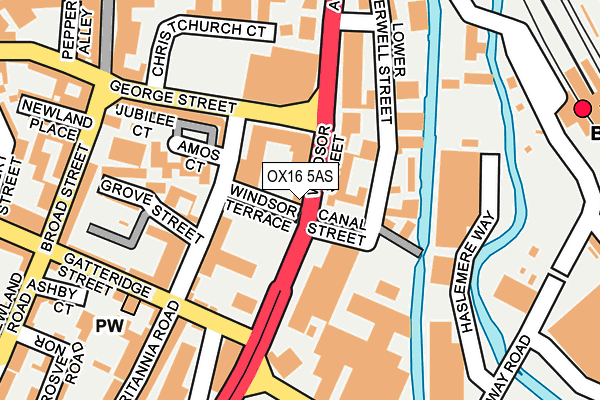 OX16 5AS map - OS OpenMap – Local (Ordnance Survey)