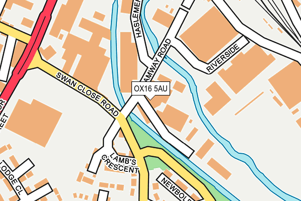 OX16 5AU map - OS OpenMap – Local (Ordnance Survey)