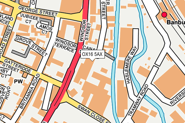 OX16 5AX map - OS OpenMap – Local (Ordnance Survey)