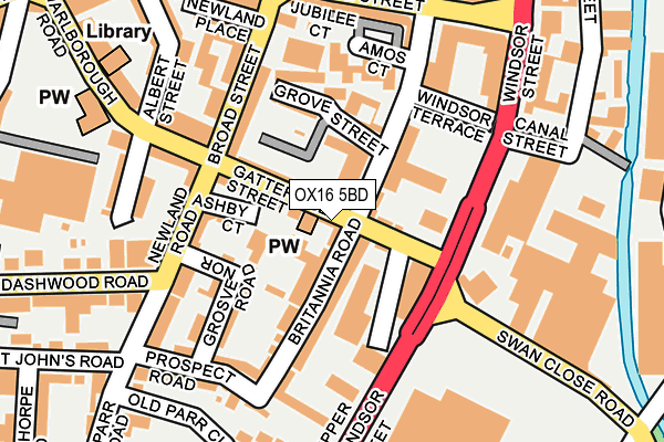 OX16 5BD map - OS OpenMap – Local (Ordnance Survey)