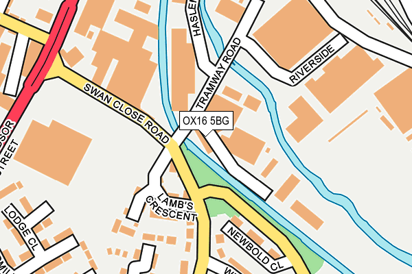 OX16 5BG map - OS OpenMap – Local (Ordnance Survey)