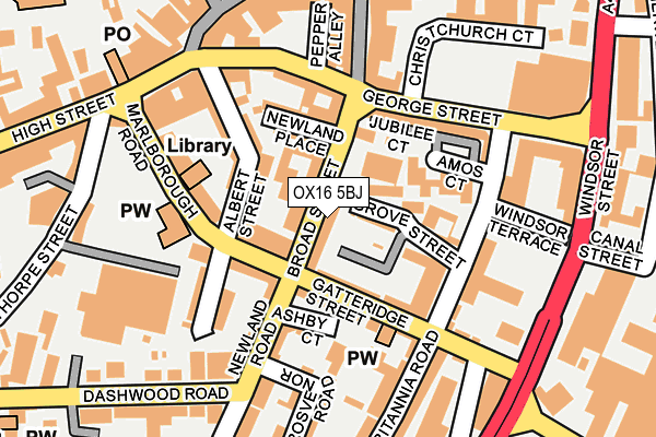 OX16 5BJ map - OS OpenMap – Local (Ordnance Survey)