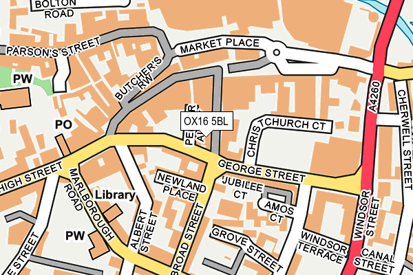 Map of 32 CROUCH STREET BANBURY MANAGEMENT COMPANY LIMITED at local scale