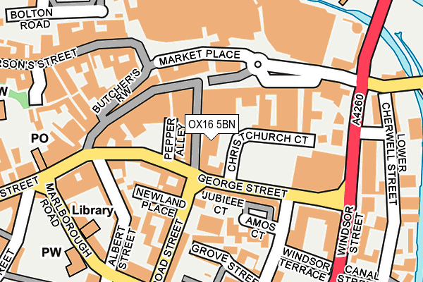 OX16 5BN map - OS OpenMap – Local (Ordnance Survey)