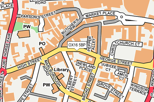 OX16 5BP map - OS OpenMap – Local (Ordnance Survey)