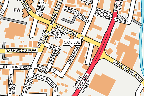 OX16 5DE map - OS OpenMap – Local (Ordnance Survey)