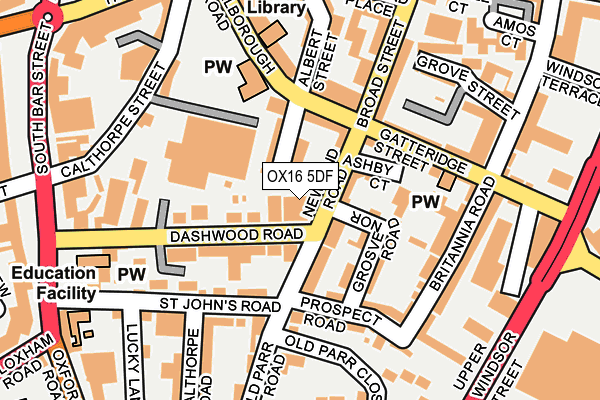 OX16 5DF map - OS OpenMap – Local (Ordnance Survey)