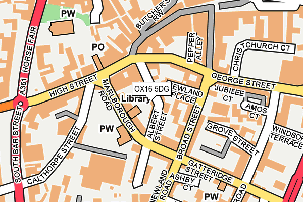 OX16 5DG map - OS OpenMap – Local (Ordnance Survey)