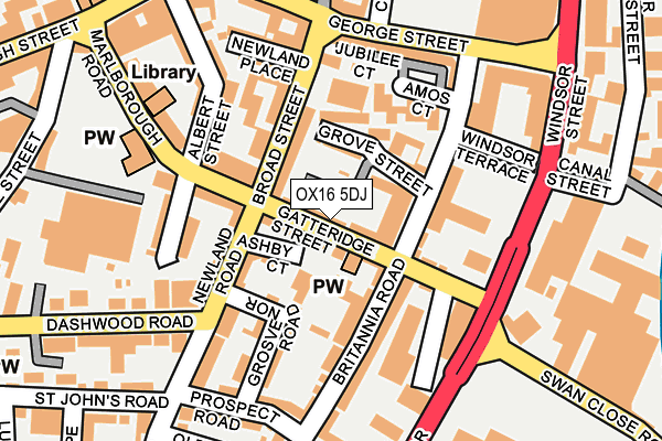OX16 5DJ map - OS OpenMap – Local (Ordnance Survey)