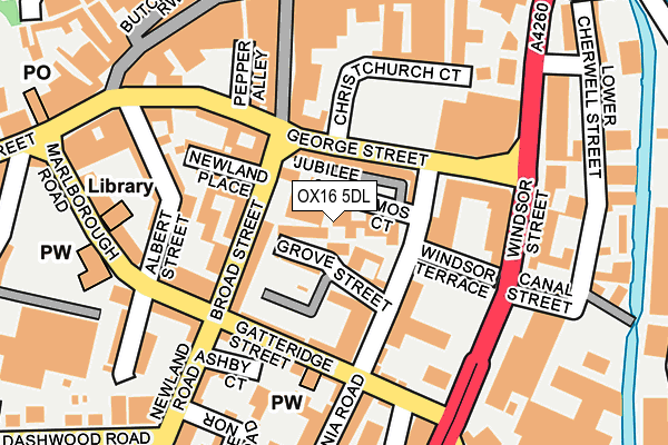 OX16 5DL map - OS OpenMap – Local (Ordnance Survey)