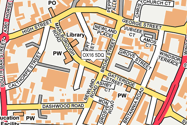 OX16 5DQ map - OS OpenMap – Local (Ordnance Survey)