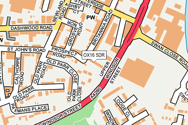OX16 5DR map - OS OpenMap – Local (Ordnance Survey)