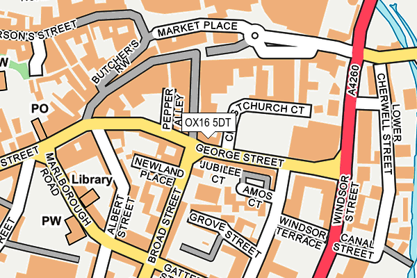 OX16 5DT map - OS OpenMap – Local (Ordnance Survey)