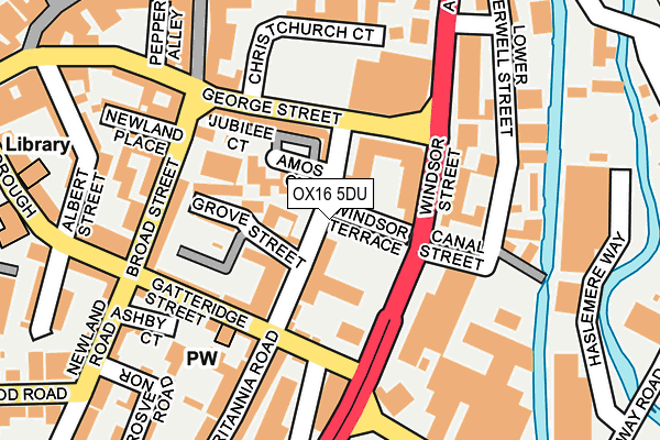 OX16 5DU map - OS OpenMap – Local (Ordnance Survey)