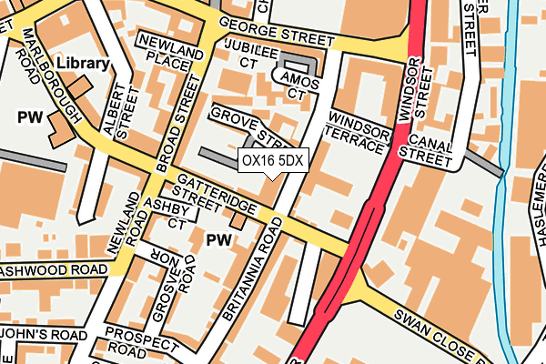 OX16 5DX map - OS OpenMap – Local (Ordnance Survey)