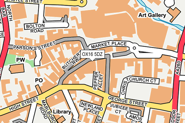 OX16 5DZ map - OS OpenMap – Local (Ordnance Survey)